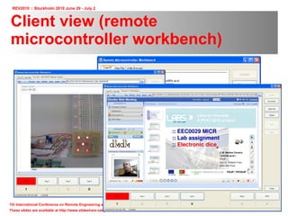 Client view (remote microcontroller workbench) 