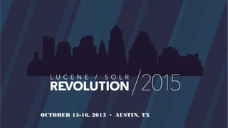 OCTOBER 13-16, 2015 • AUSTIN, TX
 