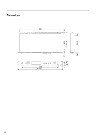 20
                                                            Dimensions




                                                      440




     W: 480
        388
        1      44     15.9     2.6        203        6.4
              H: 45                  D: 227.9




                        28.1           151.5    26
 