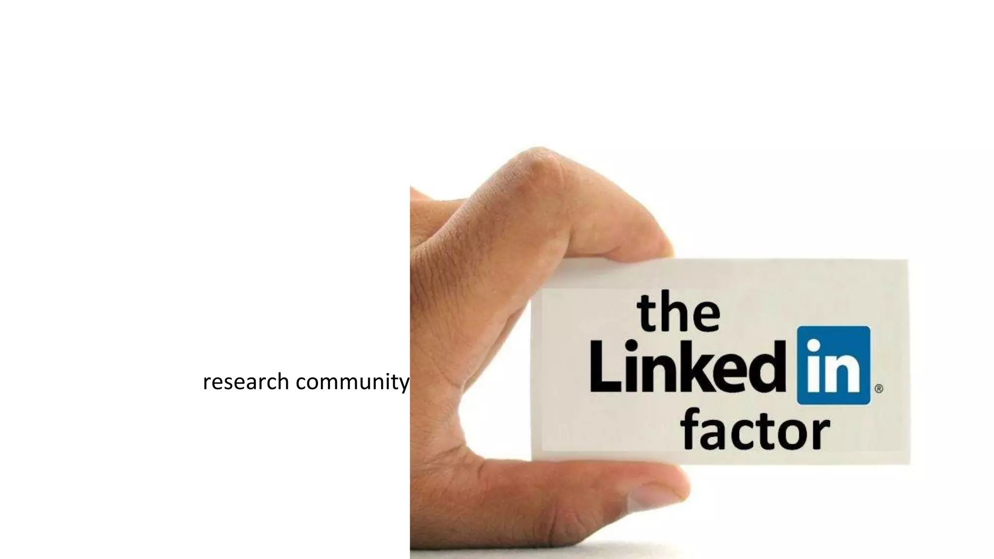 research community
 