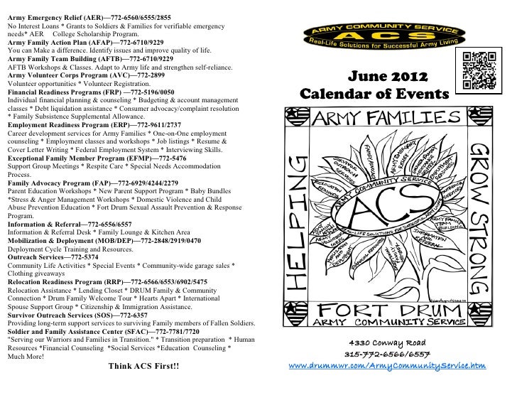 ACS Event Calendar June 2012