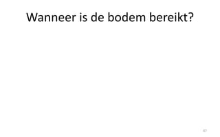 Wanneer is de bodem bereikt? 
47 
 