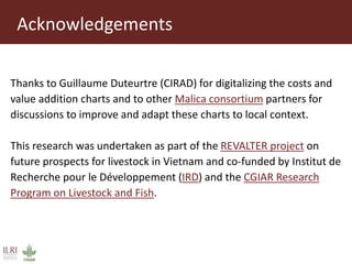 Costs and value added calculation in livestock value chains—A technically robust process