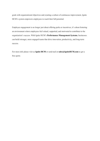Revamping Employee Engagement with Ignite HCM’s Performance Management ...