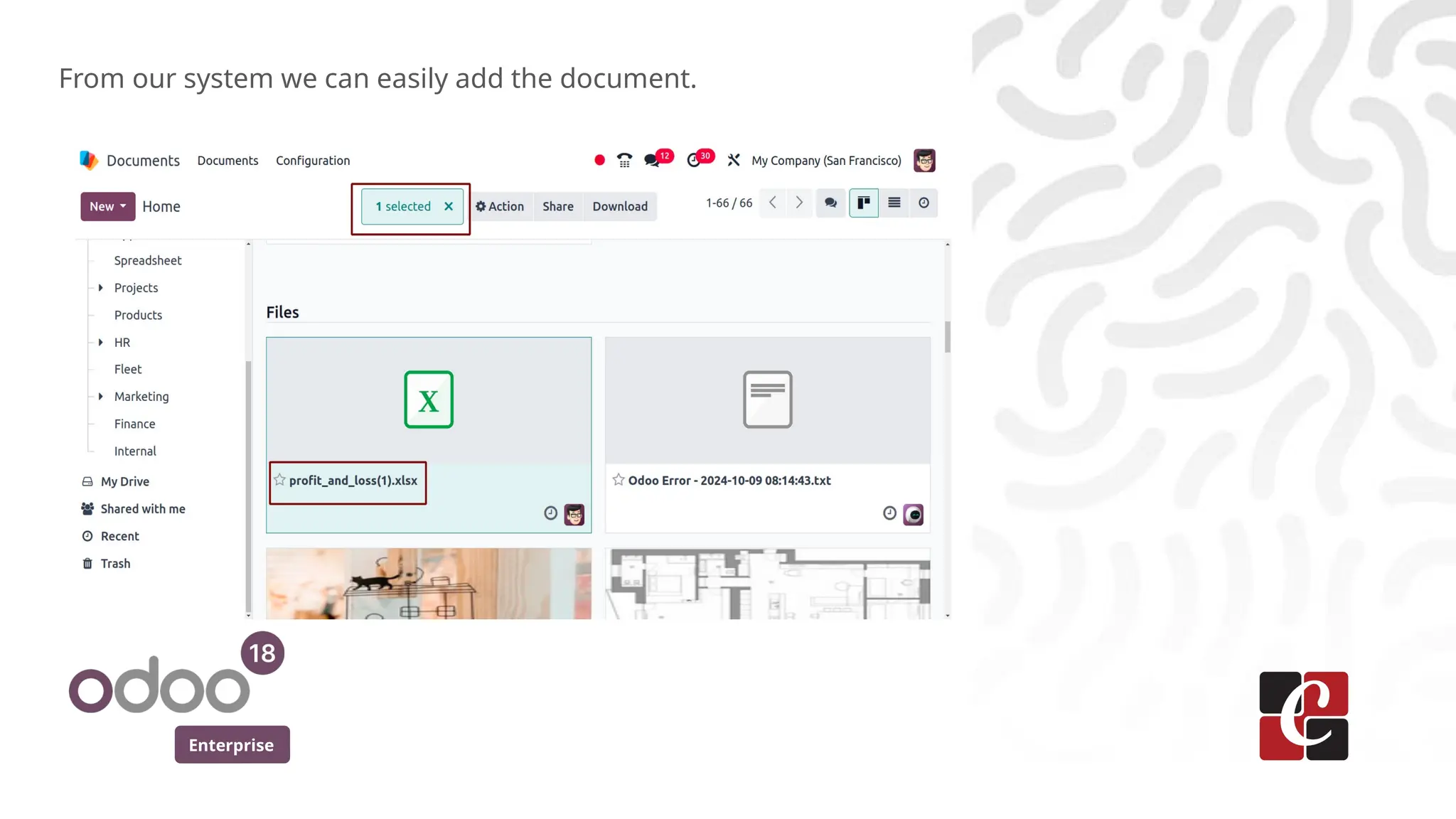 Enterprise
From our system we can easily add the document.
 