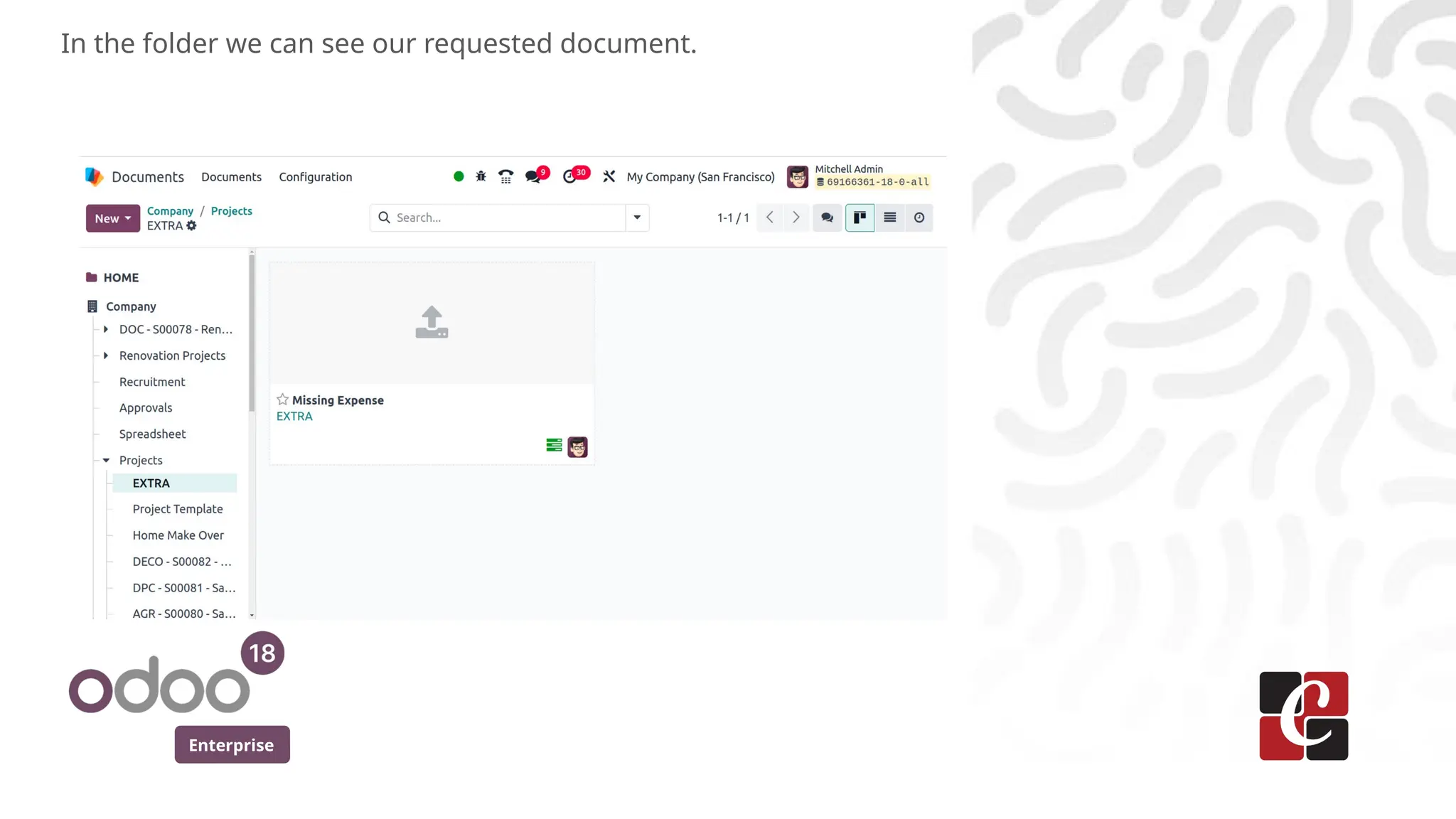 Enterprise
In the folder we can see our requested document.
 