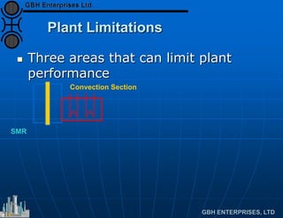 Plant Limitations
 Three areas that can limit plant
performance
SMR
Convection Section
 