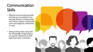 7 Skills for a Successful Law Career | PPTX