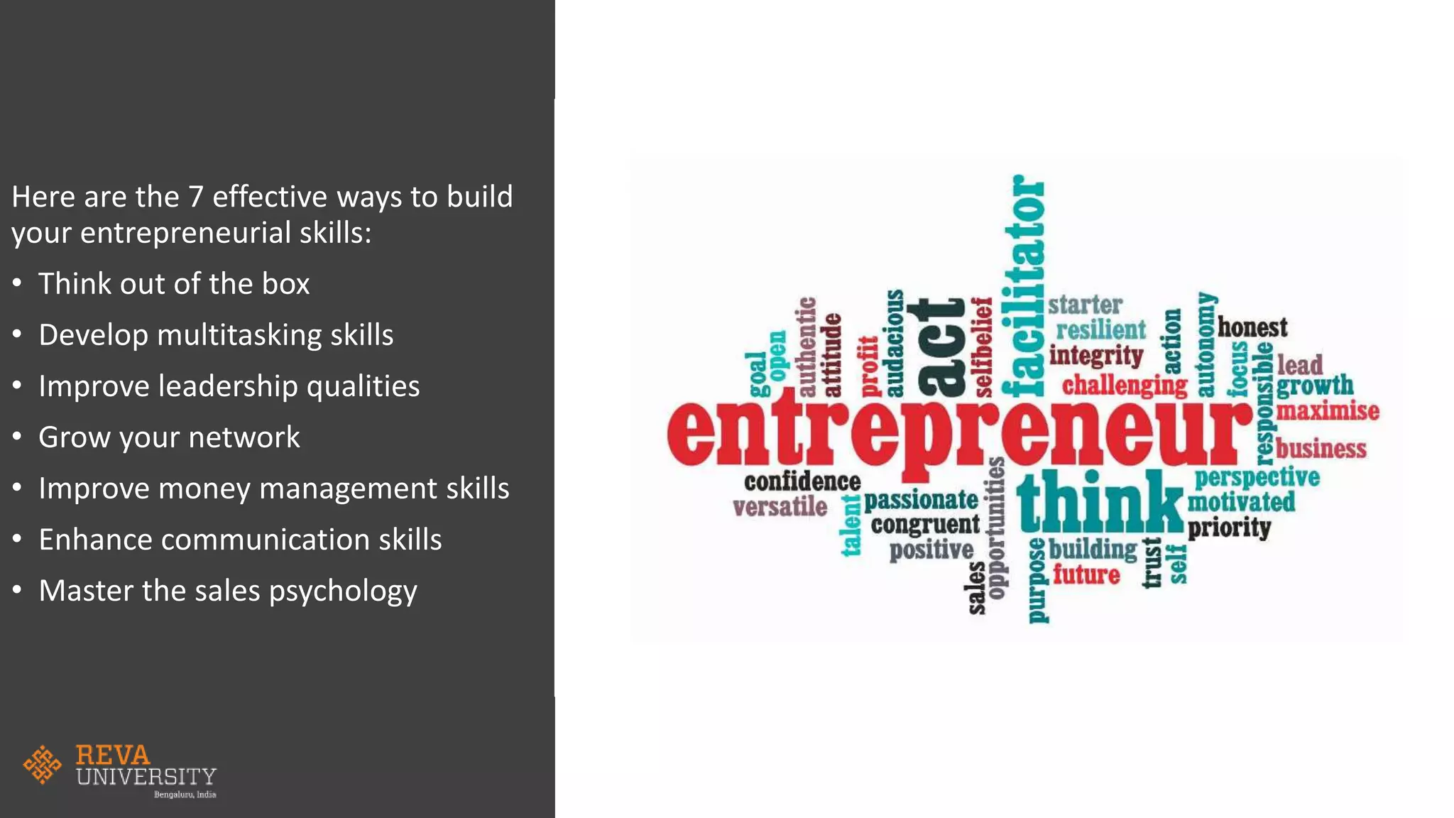 7 Effective Ways to Build Entrepreneurial Skills | PPT | Free Download