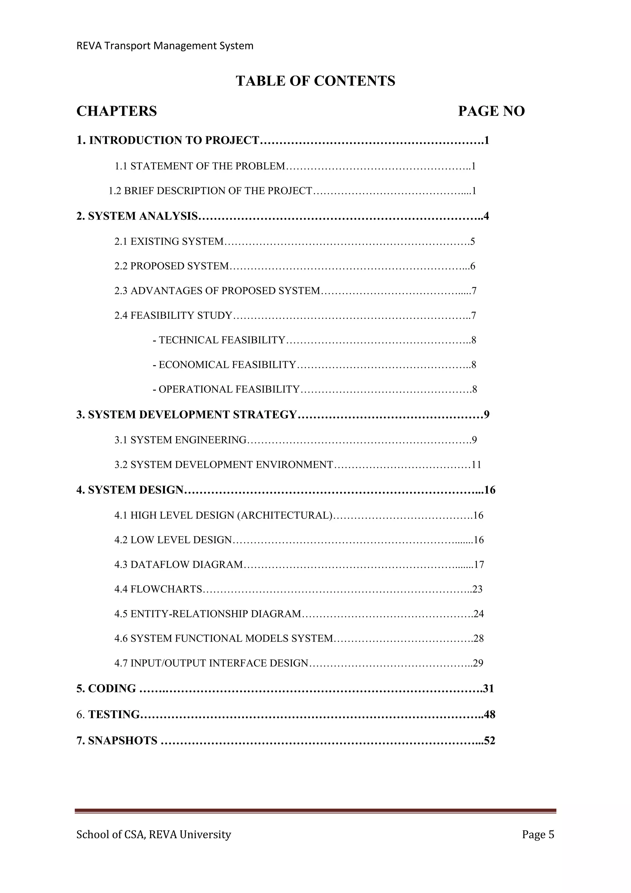 University/College Transport management system Documentation | PDF