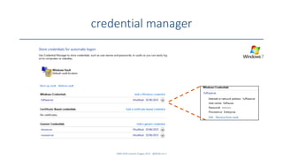 credential manager
SANS DFIR Summit Prague 2015 - @dfirfpi on 5
 