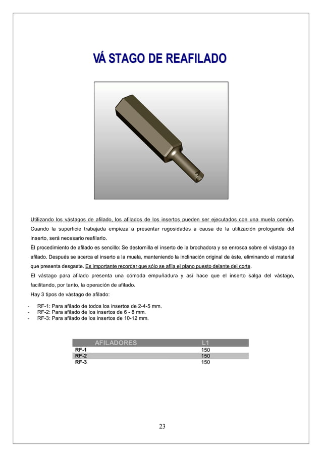 Rev Broaching Tool ESTEIRE, S.L. representante de FP OFFICINA MECCANICA
