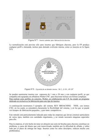 Figura N°7 – Inserto estándar para fabricación de chavetas
La normalización está prevista sólo para insertos que fabriquen...