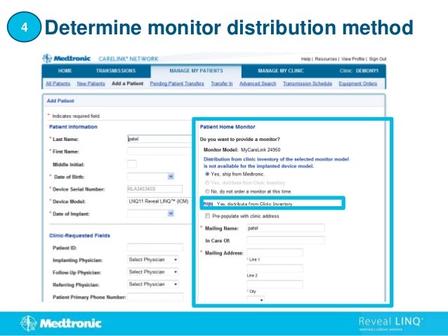 Yes, distribute from Clinic Inventory
Determine monitor distribution method
4
 