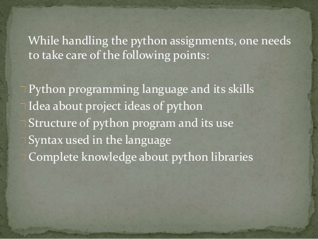 Python programming homework help