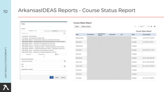10 ArkansasIDEAS Reports - Course Status Report
 