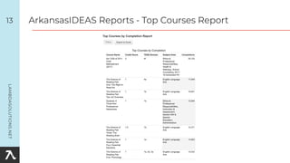 13 ArkansasIDEAS Reports - Top Courses Report
 