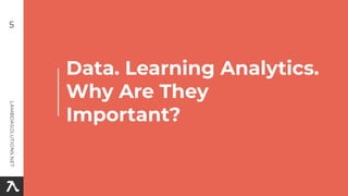 Data. Learning Analytics.
Why Are They
Important?
5
 