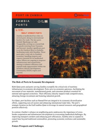 Revealing the Ports of Qatar and zambia. | PDF