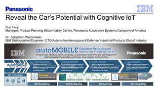 Managed Business Process ServicesReveal the Car’s Potential with Cognitive IoT
Yuri Tsuji
Manager, Product Planning Silicon Valley Center, Panasonic Automotive Systems Company of America
Dr. Sebastian Wedeniwski
IBM Distinguished Engineer, CTO Automotive/Aerospace & Defense/Industrial Products Global Industry
 