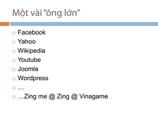M?t vi ?ng l?n Facebook Yahoo Wikipedia Joomla Wordpress   Zing me @ Zing @ Vinagame 