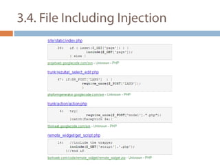 3.4. File Including Injection 