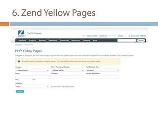 6. Zend Yellow Pages 