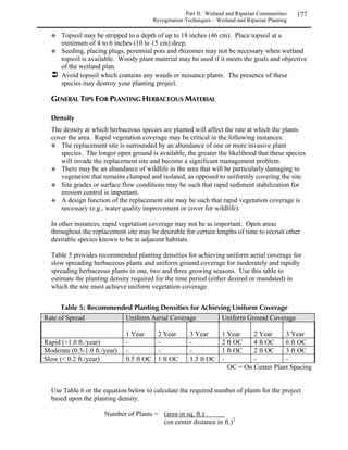 Part I: Upland Communities     86
                                                  Revegetation Techniques – Seeding and Planting

   Association of Official Seed Certification Analysts (AOSCA) approved seed testing
   laboratory.
c) Weed Seed: The analysis should indicate that no noxious weed seeds are present (see
   Appendix III, page 227). The name and number of seeds per pound of any restricted
   weeds must be listed on the label. In Colorado the number of restricted weed seeds
   allowed varies by certification class and species. The general grass seed standards for
   Colorado are the following:

                /)*0//552/02/25/2
      Factor                                           Maximum Permitted for Certified Seed
      Prohibited noxious weeds                                         None
      Restricted noxious weeds                                        6 per lb
      Total other crop seed                                           1.00%
                         Other varieties                              1.00%
                         Other inseparable spp.                       0.25%
                         In graminoid for forage use                  0.50%


NOTE: “Other varieties” and “Other inseparable spp.” may include aggressive nonnatives
that, even in allowed small amounts may pose a long term problem in the reestablishment of
native vegetation.

NOTE: Each state has different lists of prohibited noxious weeds and restricted noxious
weeds. If you are buying seed from out of state or if the origin of your seed is from out of
state, request that the seed be tested with an “All-States Noxious Weed Exam.” Colorado
state law only requires that Colorado seed testing labs report weeds considered noxious in
Colorado. Reputable seed companies will test their own lots of seed regardless of origin and
will list for which states they tested noxious weeds. Unscrupulous seed companies may list
seed as originating from out-of-state to circumvent Colorado seed laws. Again, the only way
to be sure you are not getting a noxious weed in your seed is to test the seed yourself.
Although certified seed is worth buying, it does not guarantee that the seed is weed free.

For specific information you should contact the Colorado Seed Growers Association at (970)
491-6202 or an AOSCA (National Association of Official Seed Certification Analysts)
approved testing laboratory.

d) Germination: Total germination may include the sum of all seeds germinated plus hard
   seed and dormant seed. Dormant seed is viable but requires time or a physiological
   stimulus to induce germination. Hard seed is alive but has a thick seed coat that must be
   scarified, either mechanically, thermally or biologically, before it will germinate. The
   higher the total germination, the better the seed quality. In general, the germination of a
   given graminoid species should not be lower than 60 percent, while the germination
   percentages for various shrub and forb types vary widely by species.

   Total germination may be given as a percent followed by “TZ”, which means that a
   staining technique with tetrazolium chloride was used to evaluate seed viability. While
   this technique can be an acceptable substitute for a germination test, it provides no
   information about the percentage of hard or dormant seed present. In addition, a TZ test
 