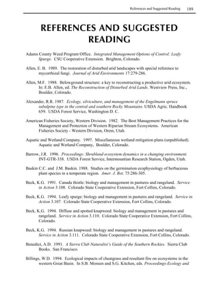D

After seeding, most sites will benefit from placement of a protective mulch cover. Such covers
protect soil and seeds from erosion by wind and water, and conserve soil moisture from the
effects of wind and sun. To be effective, mulches must cover the ground nearly completely and
have sufficient durability to survive until the seeds germinate.

   !
	
   In general, mulch should be applied immediately after seeding to protect seed and to avoid
   disturbing germinating seeds. The following are commonly used mulch types:

   /8
    These materials are often relatively inexpensive to apply.
    Native grass hay may be available in some areas.
    May introduce undesirable weeds or nonnatives that will destroy carefully planned and
     acquired native plantings.
    Weed content of such material must be very carefully monitored and controlled by
     inspection and certification as required in project specifications.
 
