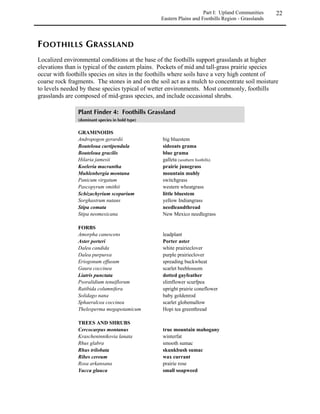 Plant Basics      8



	   	
This manual uses only the general life cycle terms annual, biennial and perennial; more detailed and
complicated descriptions of life cycles may be used by specialists.

Annual plants live for only one growing season. For annual species, the emphasis of growth is
placed on production of seeds. Aboveground growth is rapid because the plant must flower and
produce seed before it dies at the end of the season. As a consequence, annual species can be
recognized by their relatively small root systems. Often annual plants are seeded at locations that
need to be vegetated quickly, such as highly erosive slopes. While annuals grow quickly and
provide cover, they do not provide a long-term solution to the challenge of revegetation.
Furthermore, the seed that they produce may be stored in the soil. These plants will continue to
appear, competing for nutrients, water and sunlight, long after the area has been planted with species
that are more permanent and desirable. Many weeds and crop plants are annuals.

Biennial plants live for two years. During the first year they typically produce rosettes of basal
leaves and store energy. They send up flowering stalks the second year, produce seeds and die.
Native biennials are relatively uncommon, however, many invasive weeds are biennials, including
musk thistle, scotch thistle, and some knapweed species.

Perennial plants live for many years. Normally they do not flower or reproduce until they are
several years old. Perennials can afford to direct more energy to long-term establishment and
typically have more extensive root systems. These species are usually the most desirable for
native plantings.


 
 
