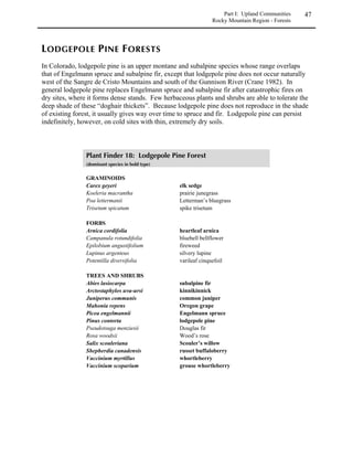 Part I: Upland Communities     22
                                                  Eastern Plains and Foothills Region - Grasslands




  