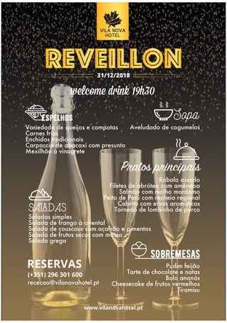 Reveillon 2018 -  buffet info