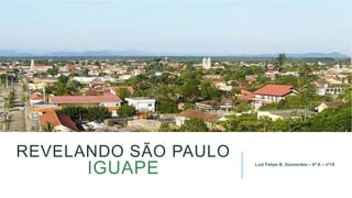 REVELANDO SÃO PAULO

IGUAPE

Luiz Felipe B. Guimarães – 6º A – nº19

 