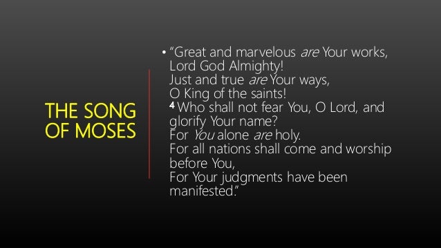 revelation 15 and 16 great and marvelous are your works