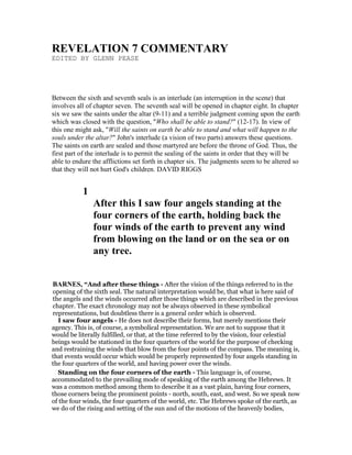 Chapter 7 Explained Revelation 7 commentary | PDF