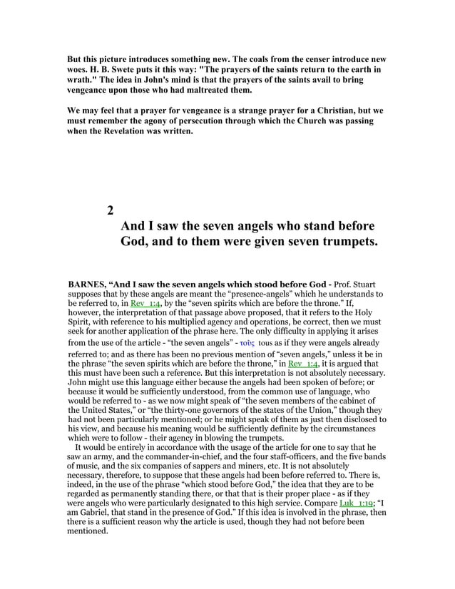 Revelation 8 Commentary