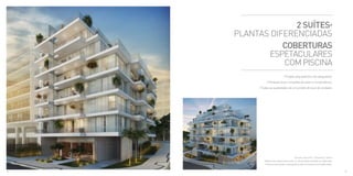 / Projeto arquitetônico de vanguarda.
/ Infraestrutura completa de lazer e conveniência.
/ Todas as qualidades de um prédio de luxo de verdade.
2 SUÍTES*
PLANTAS DIFERENCIADAS
COBERTURAS
ESPETACULARES
COM PISCINA
*Exceto coluna 02 = 2 Quartos (1 Suíte )
Material em desenvolvimento: as informações poderão ser alteradas.
Todas as ilustrações e perspectivas são meramente exemplificativas.
1312
 