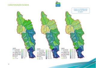 CARACTERIZAÇÃO DA BACIA
54
FIGURA 16: DISPONIBILIDADE
HÍDRICA DAS UTES POR TIPO
DE VAZÃO.
 