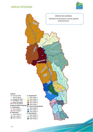 ANÁLISE INTEGRADA
92
SÍNTESE DAS AGENDAS:
Somatório da pontuação e tipo de agenda
preponderante.
 