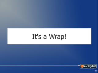 It's a Wrap!



               85
 