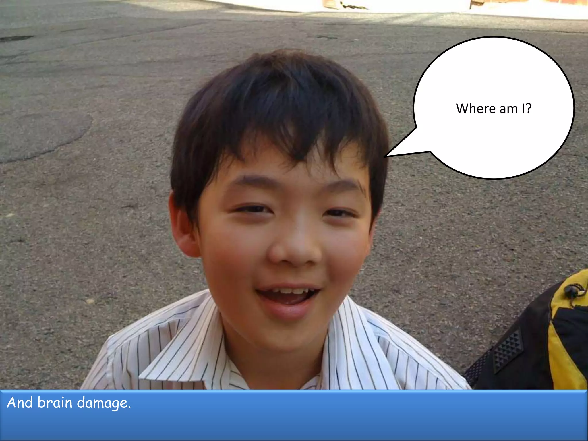 Where am I?And brain damage.