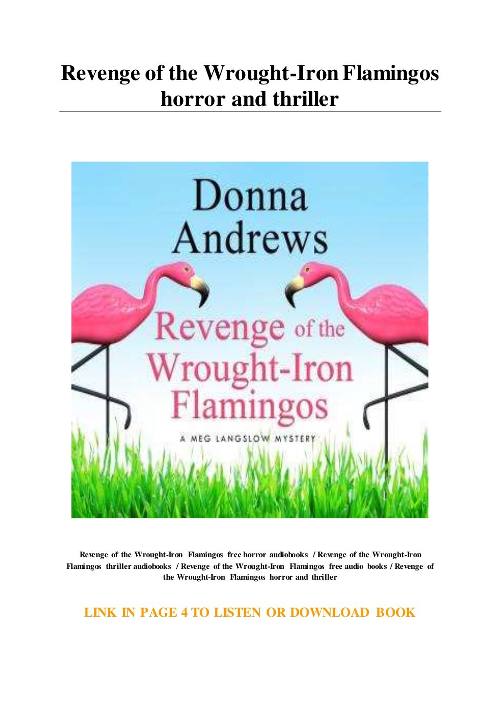 Revenge of the Wrought-Iron Flamingos by Donna Andrews Revenge of the Wrought-Iron Flamingos by Donna Andrews