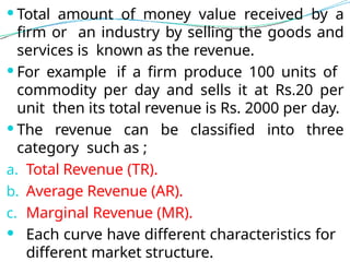 Total Revenue Example Questions Revenue.pptx; Course - BBA III Semester Topic- Revenue | PPTX