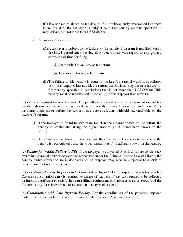 revenue code of liberia 2011 tax form import code