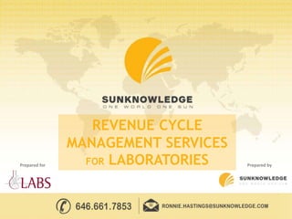 REVENUE CYCLE
MANAGEMENT SERVICES
FOR LABORATORIESPrepared for Prepared by
 