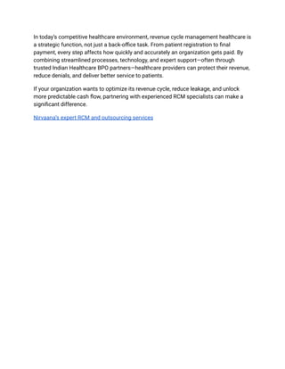 Revenue Cycle Management in Healthcare A Simple Guide for Better Cash ...