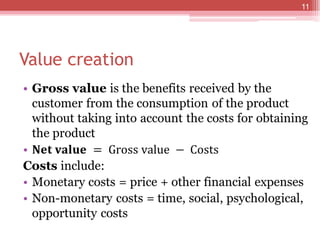 Value creation
•
11
 