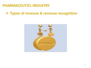 PHARMACEUTICL INDUSTRY
  Types of revenue & revenue recognition




                                            1
 