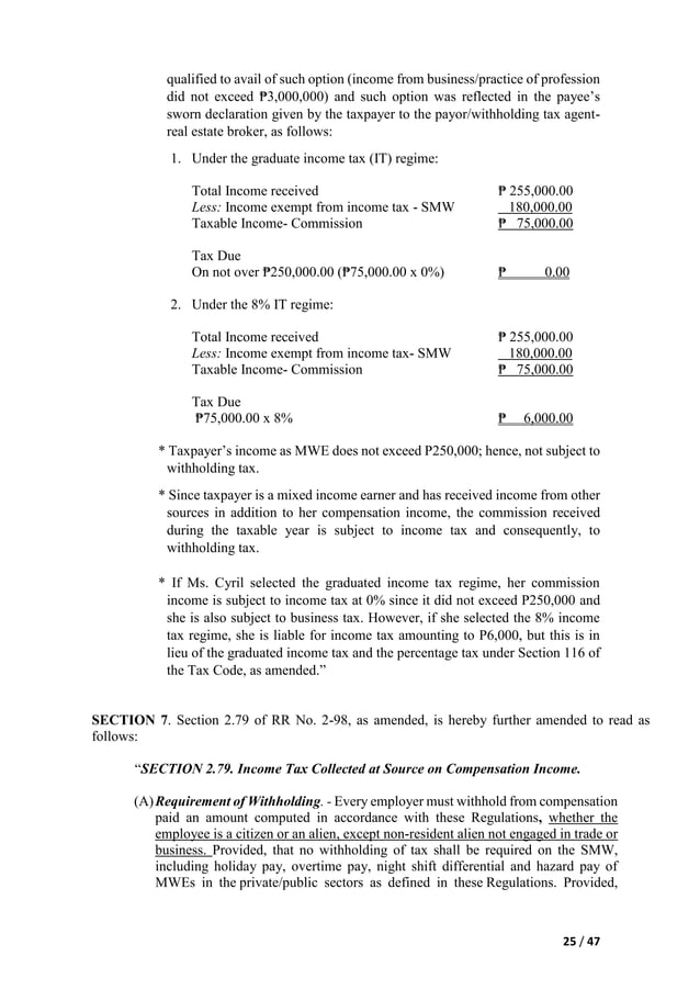 Revenue regulations no. 11 2018,(train law) relative to withholding of ...