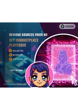 What are the potential revenue sources for an NFT marketplace platform?